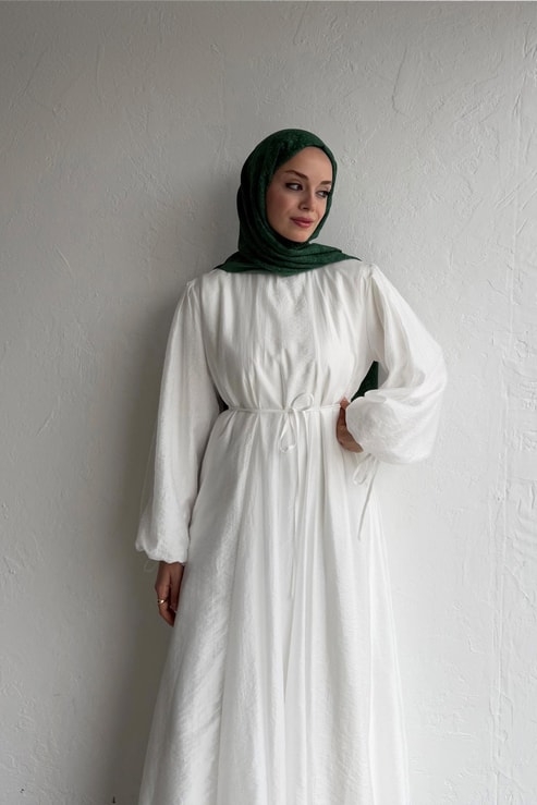 Beyaz Jasmine Elbise - 3