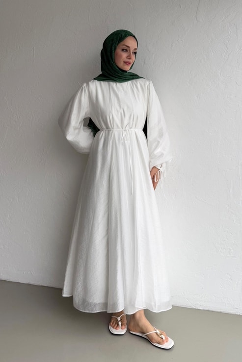 Beyaz Jasmine Elbise - 2