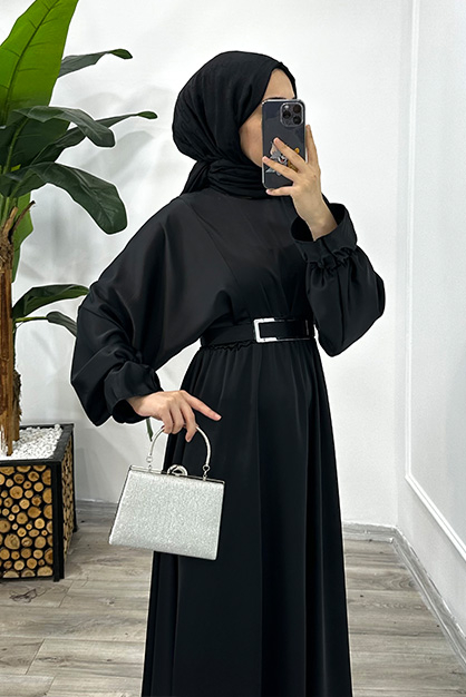 Modam Afra - Biray Abiye Elbise -Siyah (1)