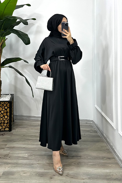 Modam Afra - Biray Abiye Elbise -Siyah