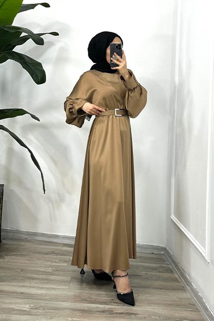 Modam Afra - Biray Abiye Elbise-Karemel