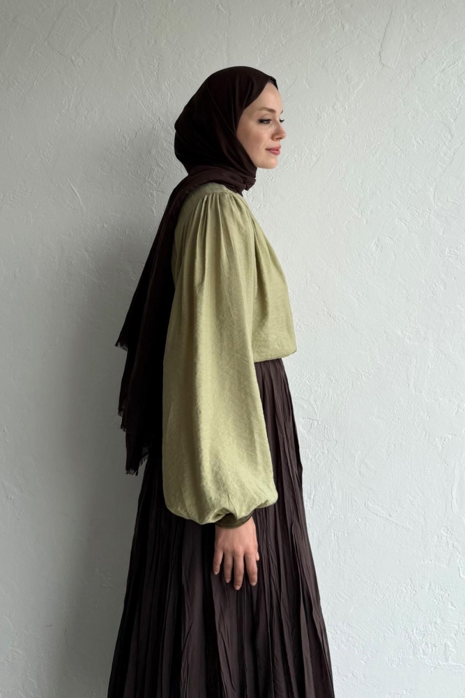 Çağla Yeşili Flow Bluz - 3