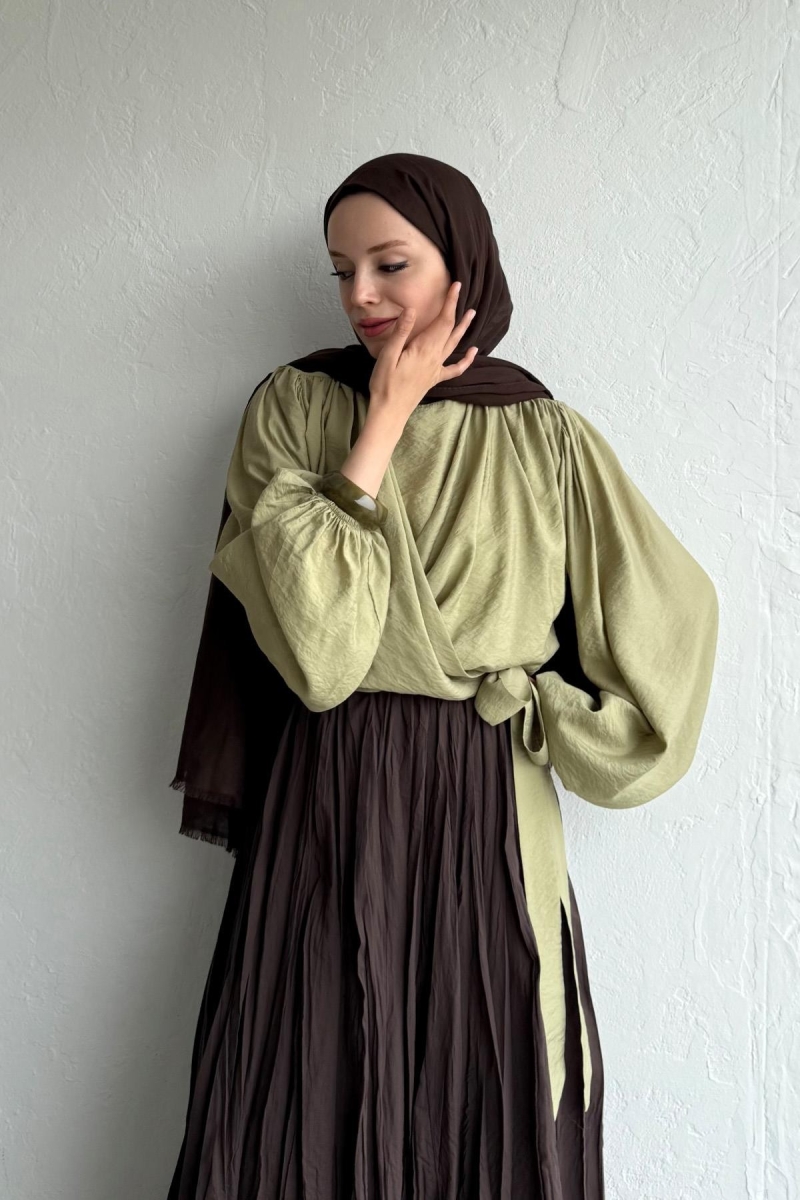 Çağla Yeşili Flow Bluz - 4