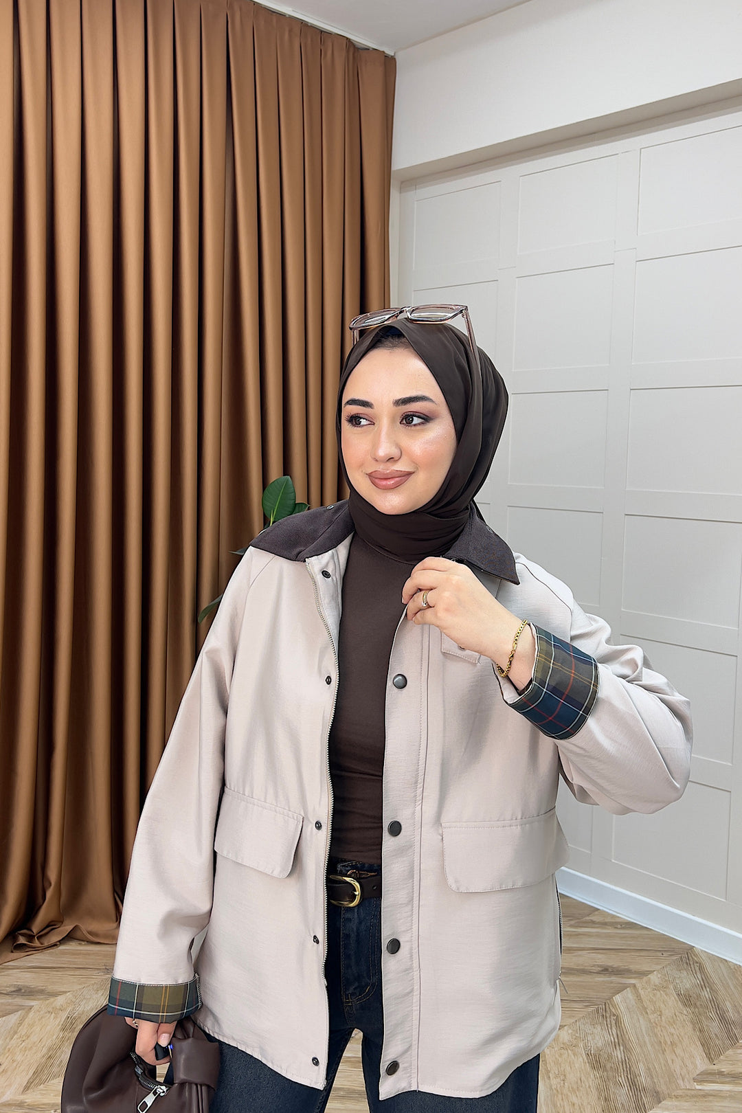 Lina Cep Detay Ceket Taş 8534-TAS