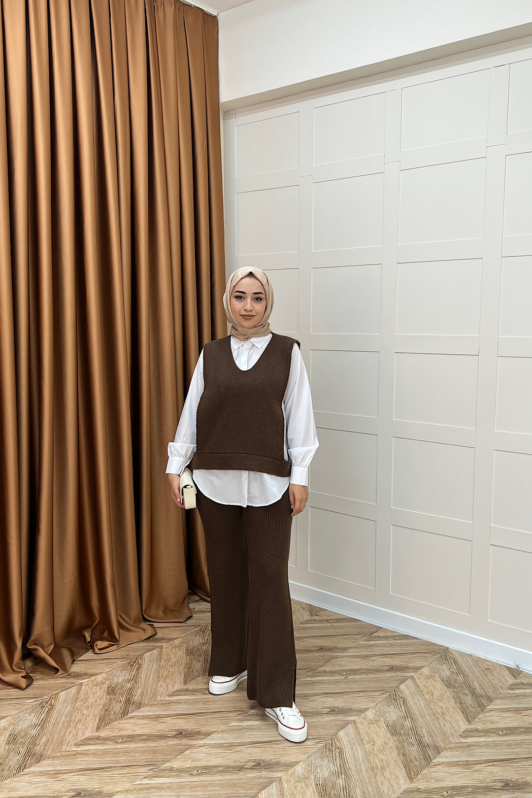 Venüs Üçlü Triko Takım Kahverengi 25450-KAHVERENGI