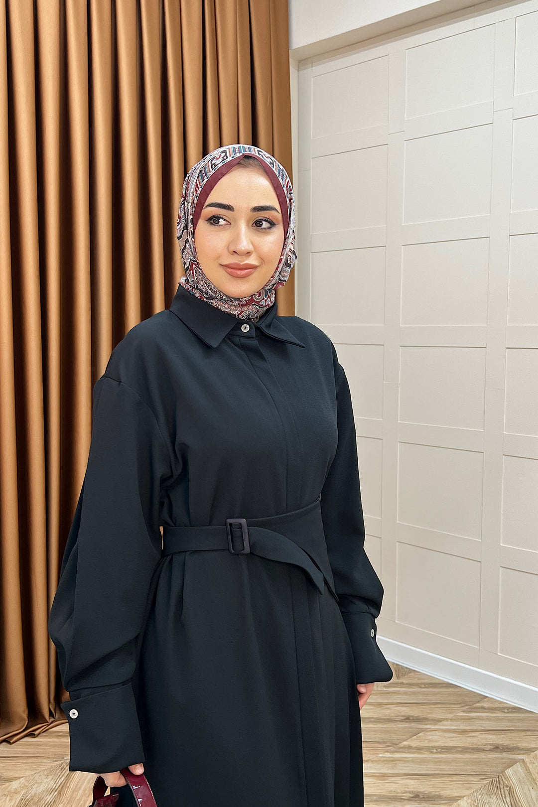 Aliza Pile Detay Elbise Siyah 3182-SIYAH