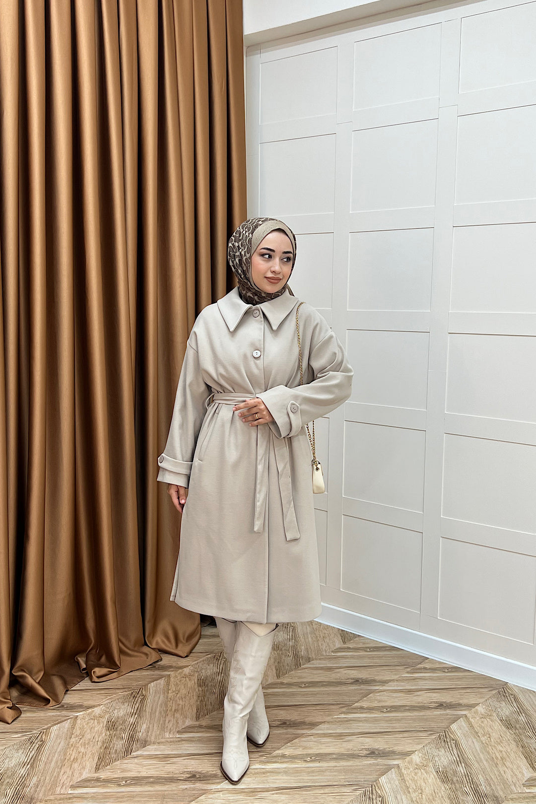 Parla Premium Kumaş Kaban Taş 5516-TAS