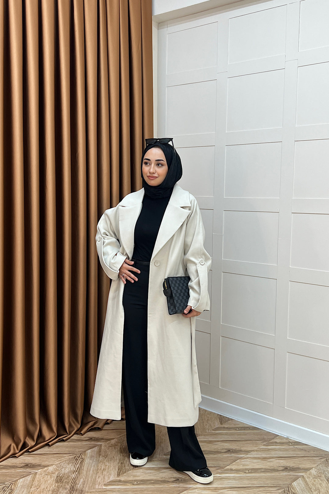 Kol Detay Kaşe Kaban Taş 5522-TAS