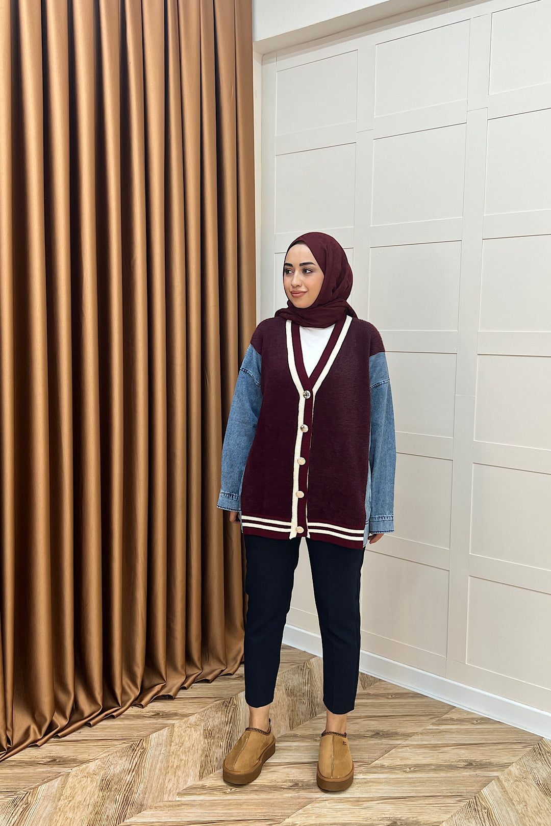 Kedi Sakal Kolej Kot Ceket Bordo 25390-BORDO