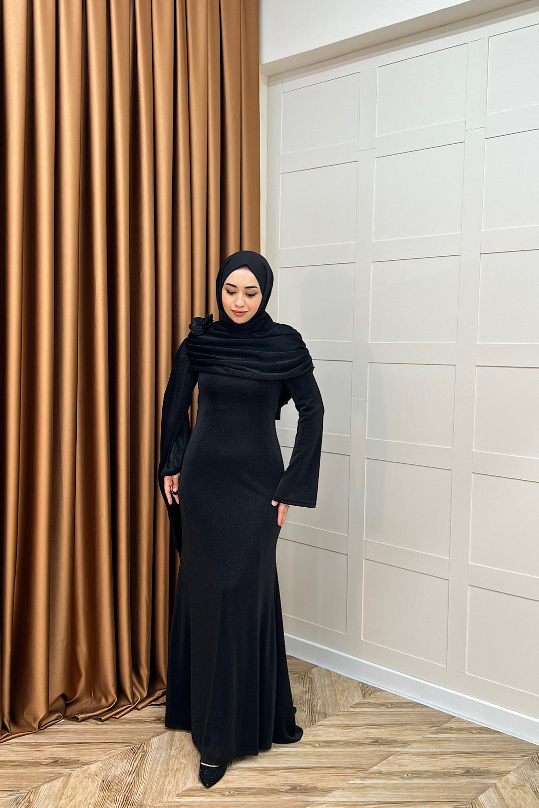 Elara Balık Abiye Siyah 3086-SIYAH