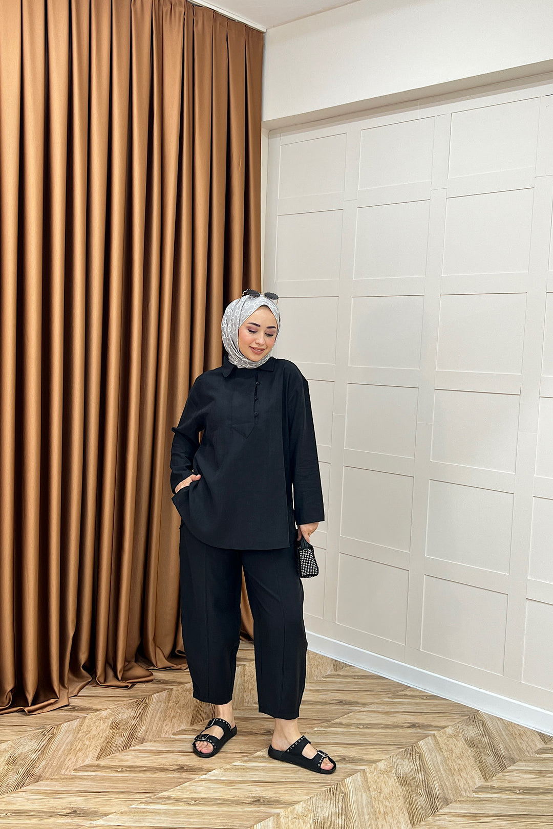Hazel İkili Takım Siyah 73091-SIYAH