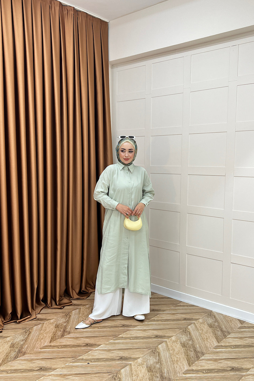 Cupra Uzun Tunik Mint 02760-MINT