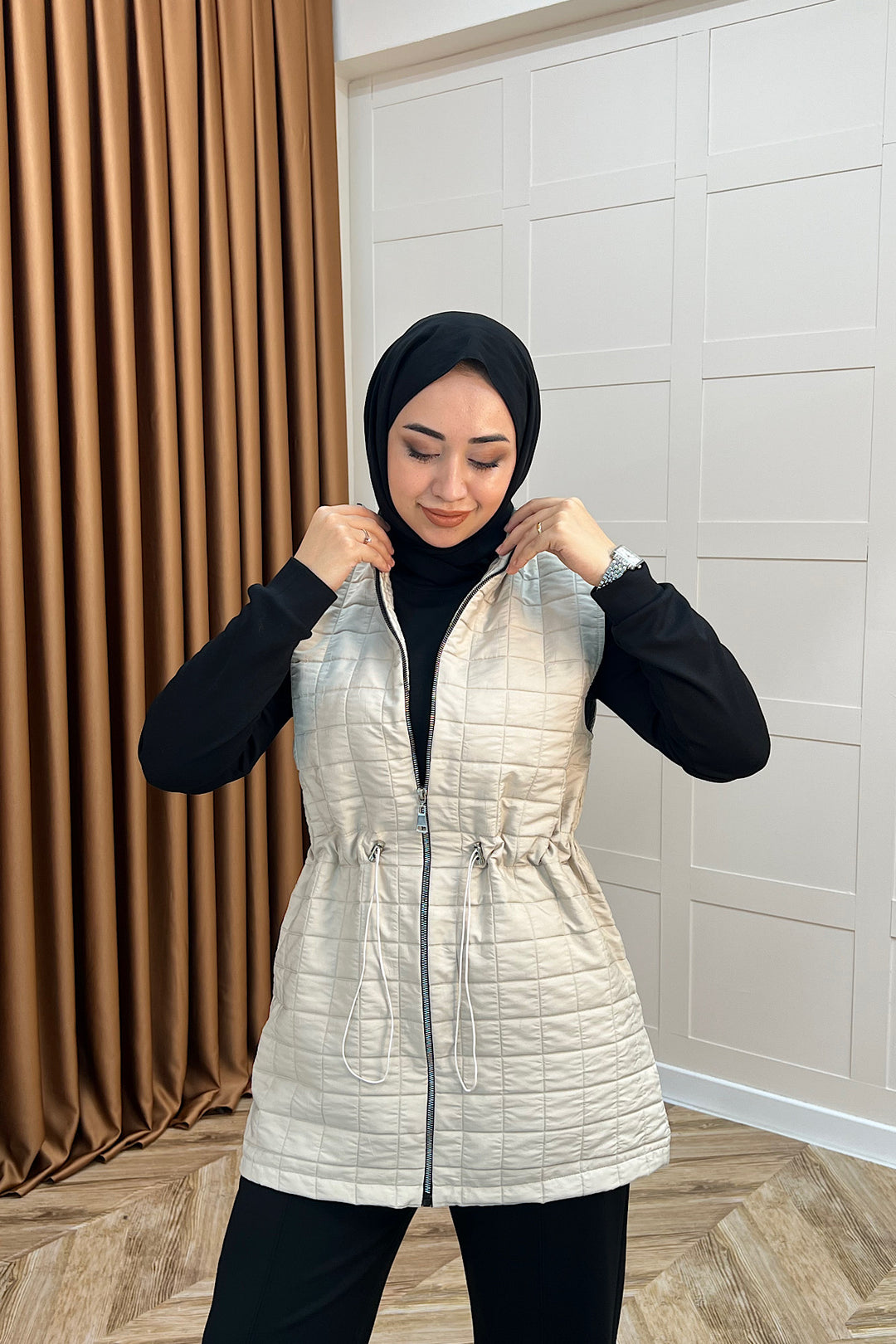 Armoni Kapitone Yelekli Üçlü Takım Taş 6015-Tas