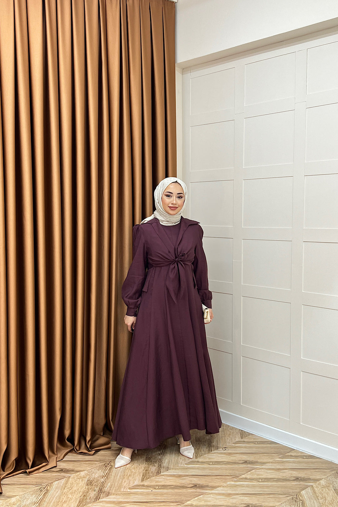 Liana İkili Elbise Mürdüm 2352-MURDUM