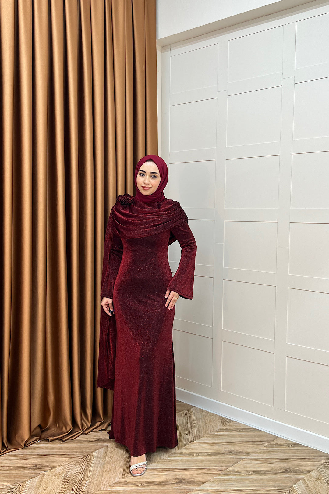Elara Balık Abiye Bordo 3086-BORDO