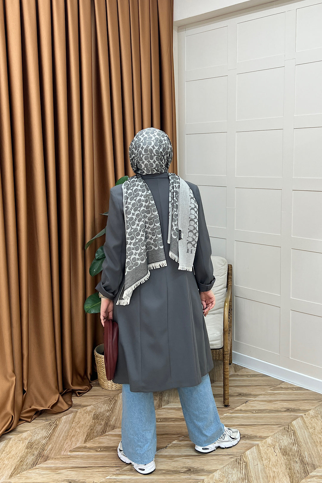 Fermin Uzun Blazer Ceket Antrasit 1008-ANTRASIT
