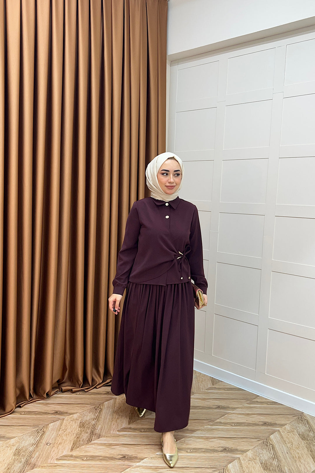 Verona Etek Takım Mürdüm 3080-MURDUM