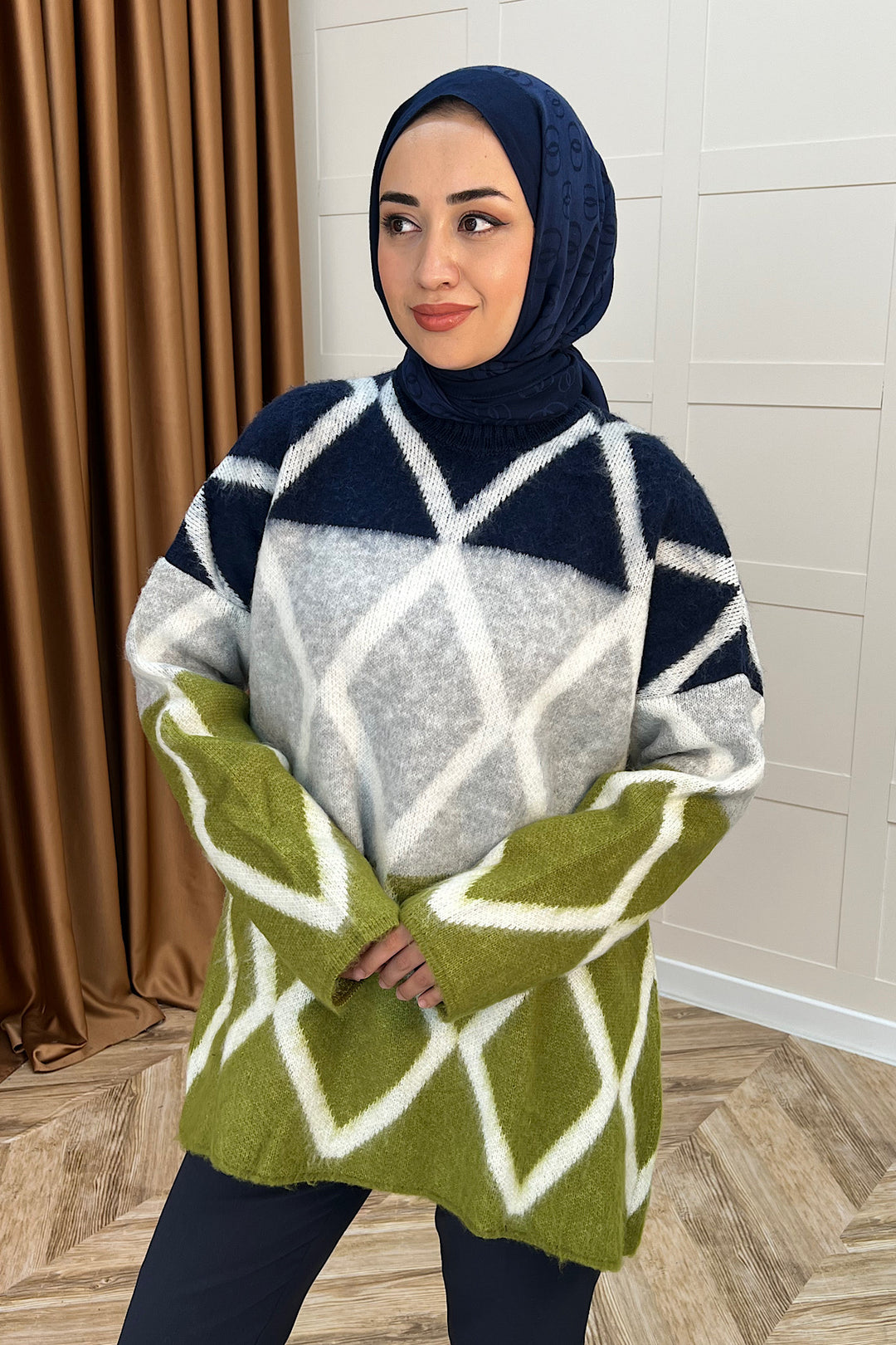 Lones Triko Kazak Yeşil 241280-YESIL