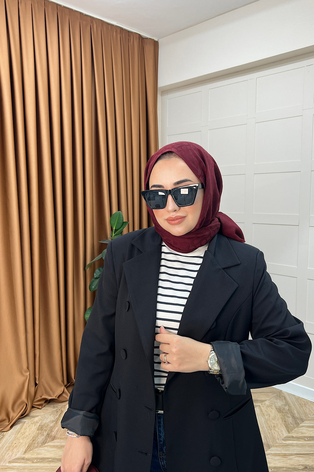 Fermin Uzun Blazer Ceket Siyah 1008-SIYAH