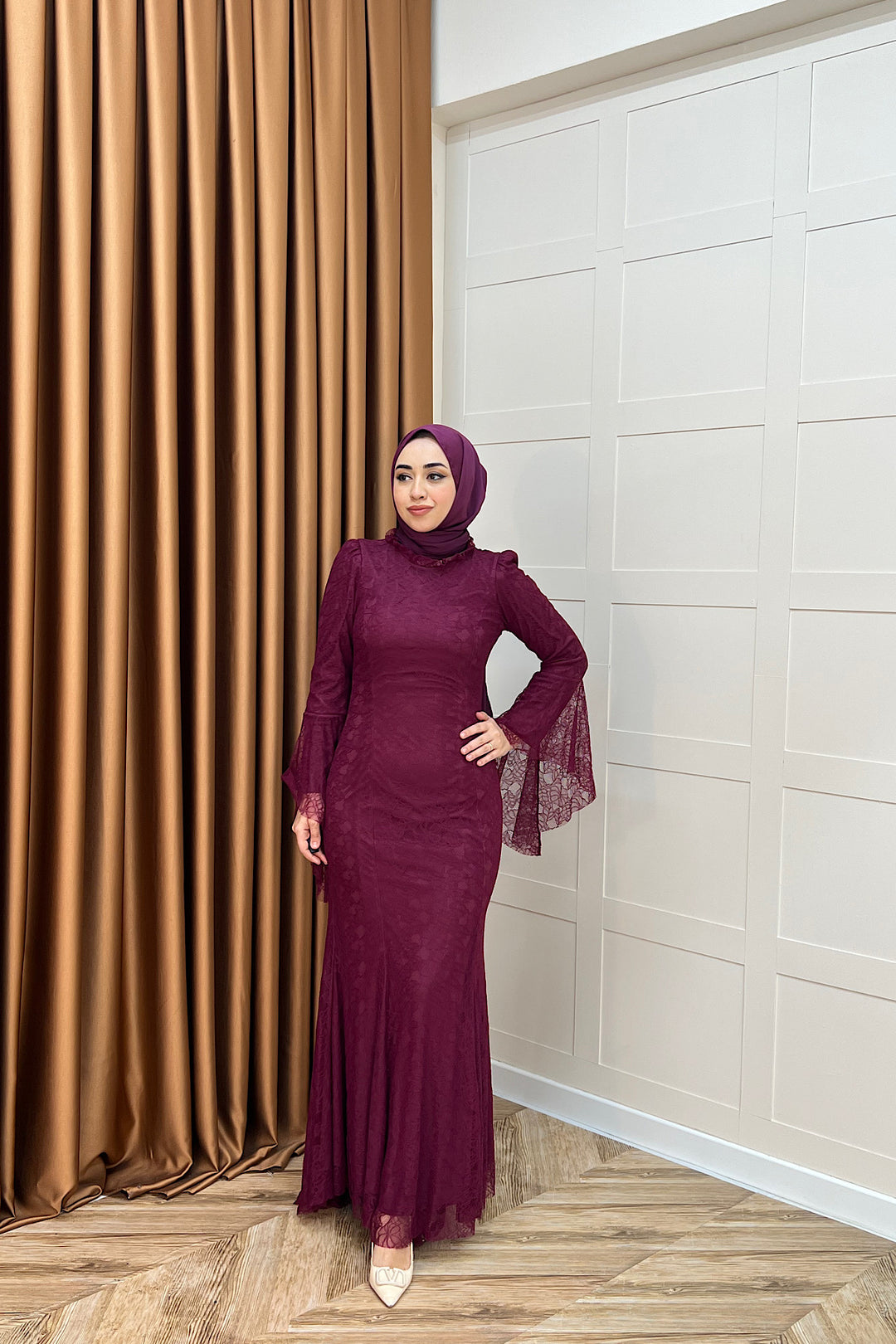 Lucia Dantel Balık Abiye Bordo 3085-BORDO