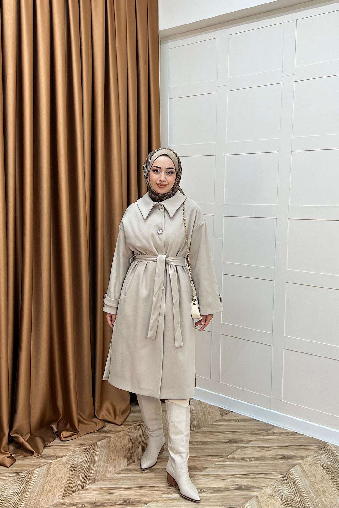 Parla Premium Kumaş Kaban Taş 5516-TAS