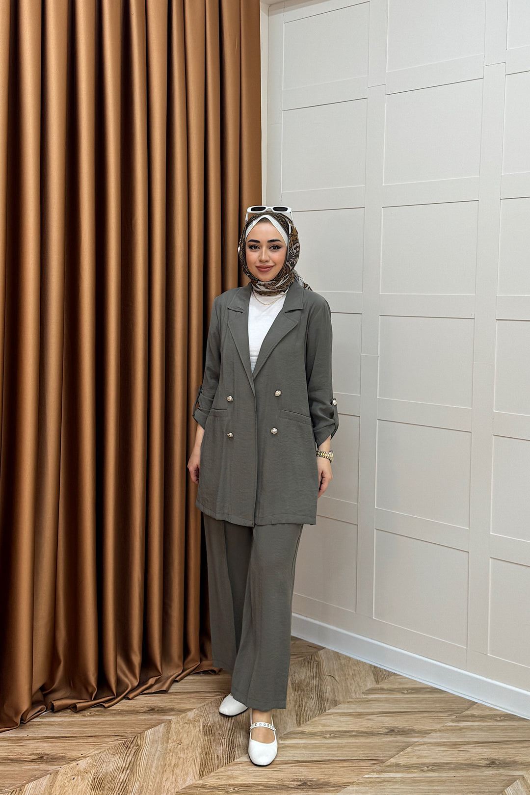 Sandra Ceketli Takım Yeşil 5003-YESIL