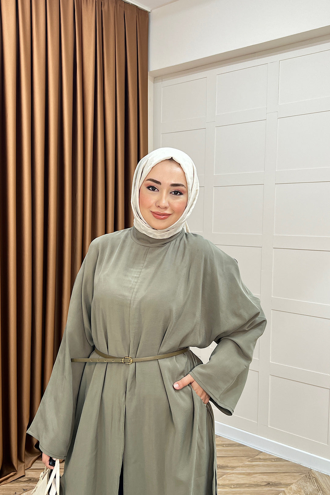 Yırtmaç Detay Tunik Yeşil 2797-YESIL