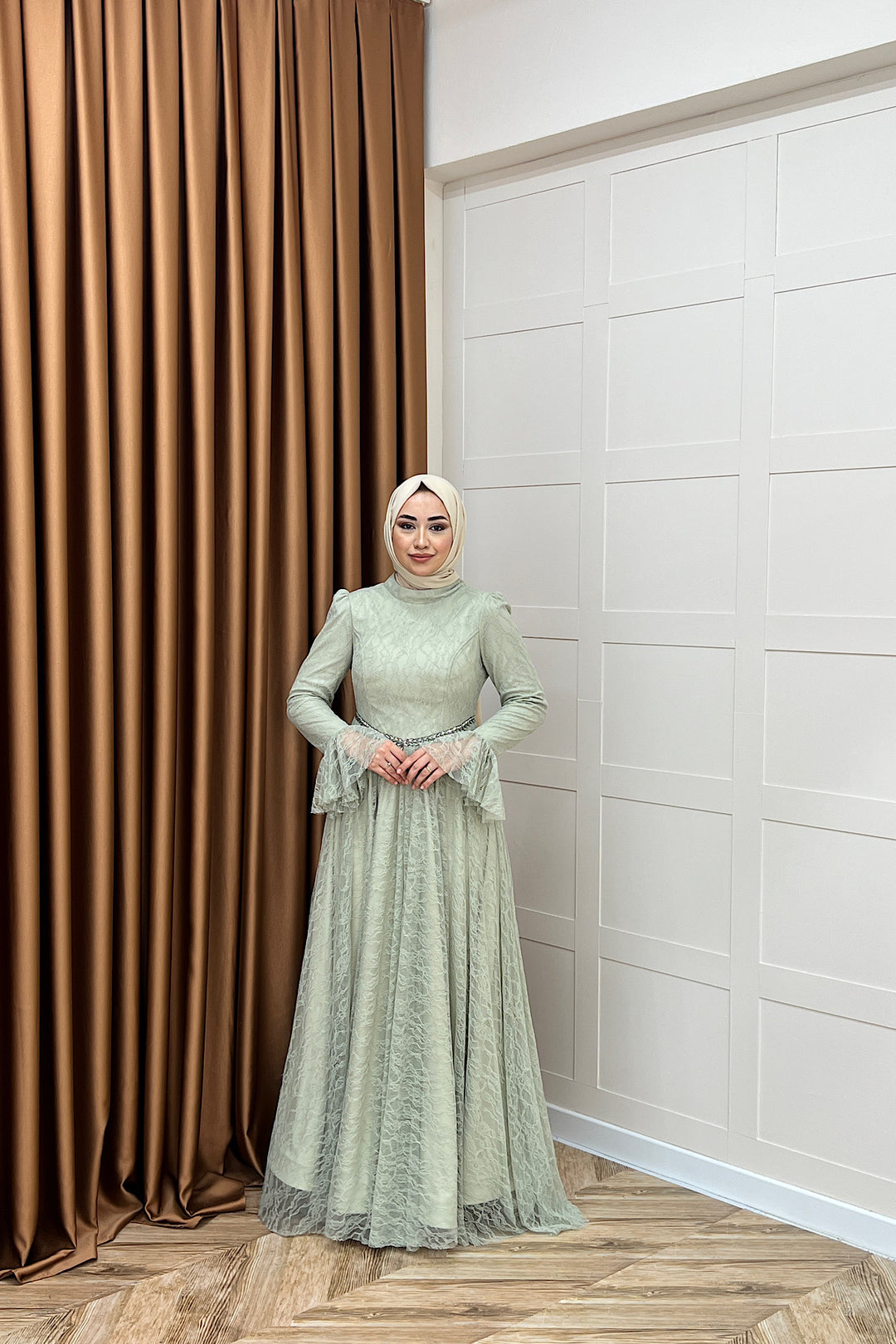 Elena Dantel Abiye Mint 03101-MINT