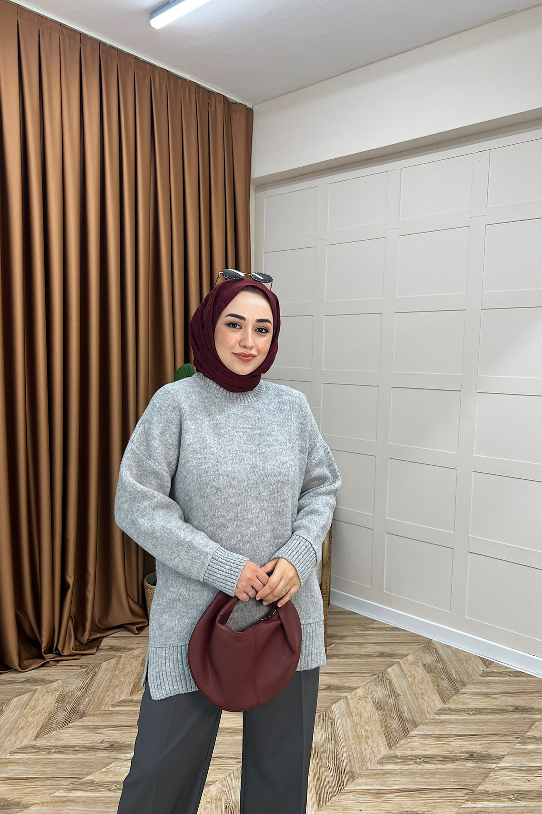 Lones Yumoş Tunik Gri 26194-GRI