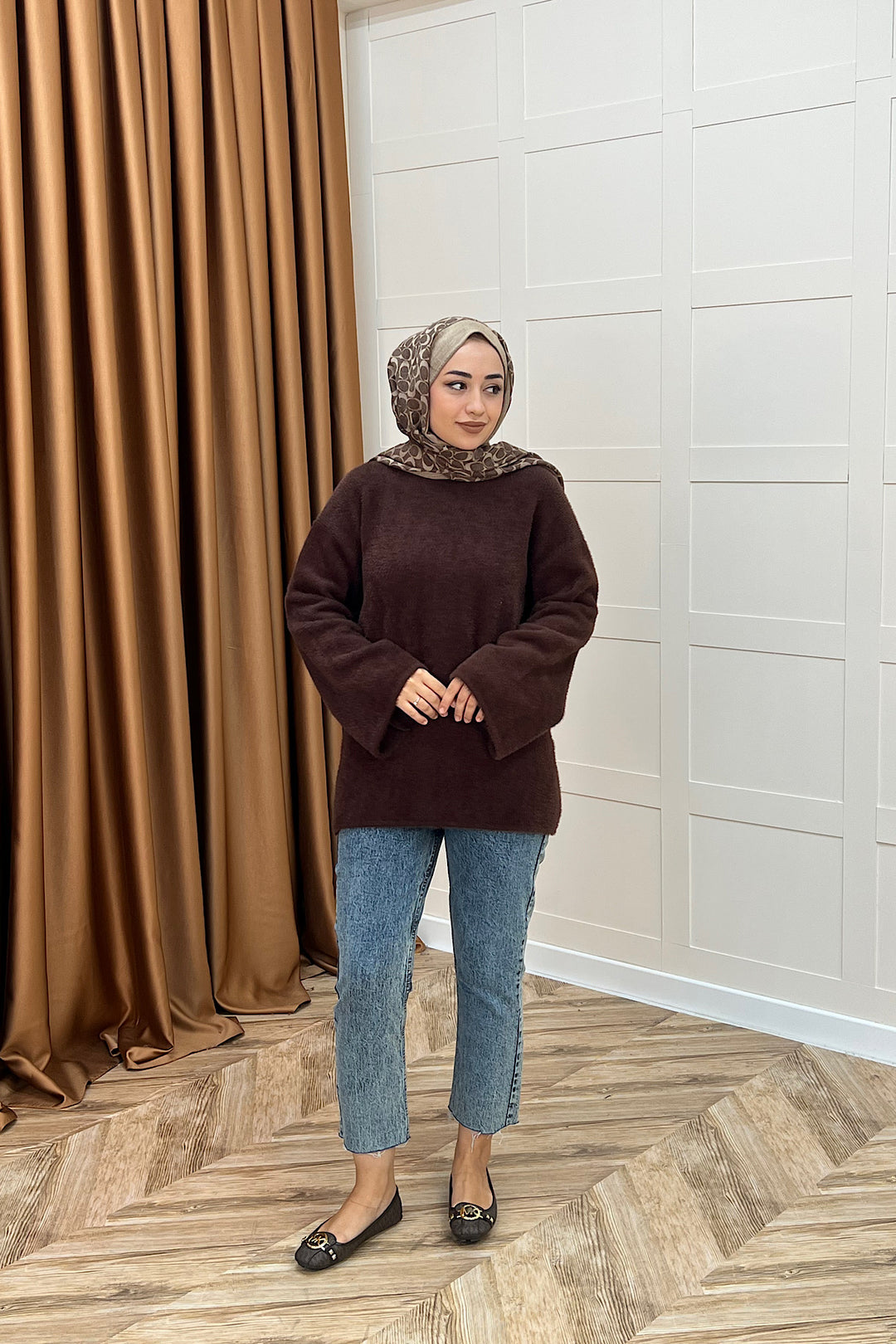 Leyal Triko Kazak Kahverengi 25440-KAHVERENGI