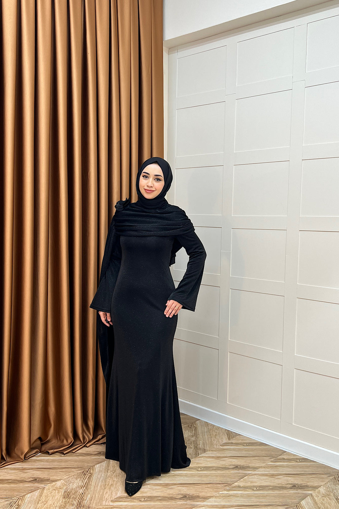 Elara Balık Abiye Siyah 3086-SIYAH