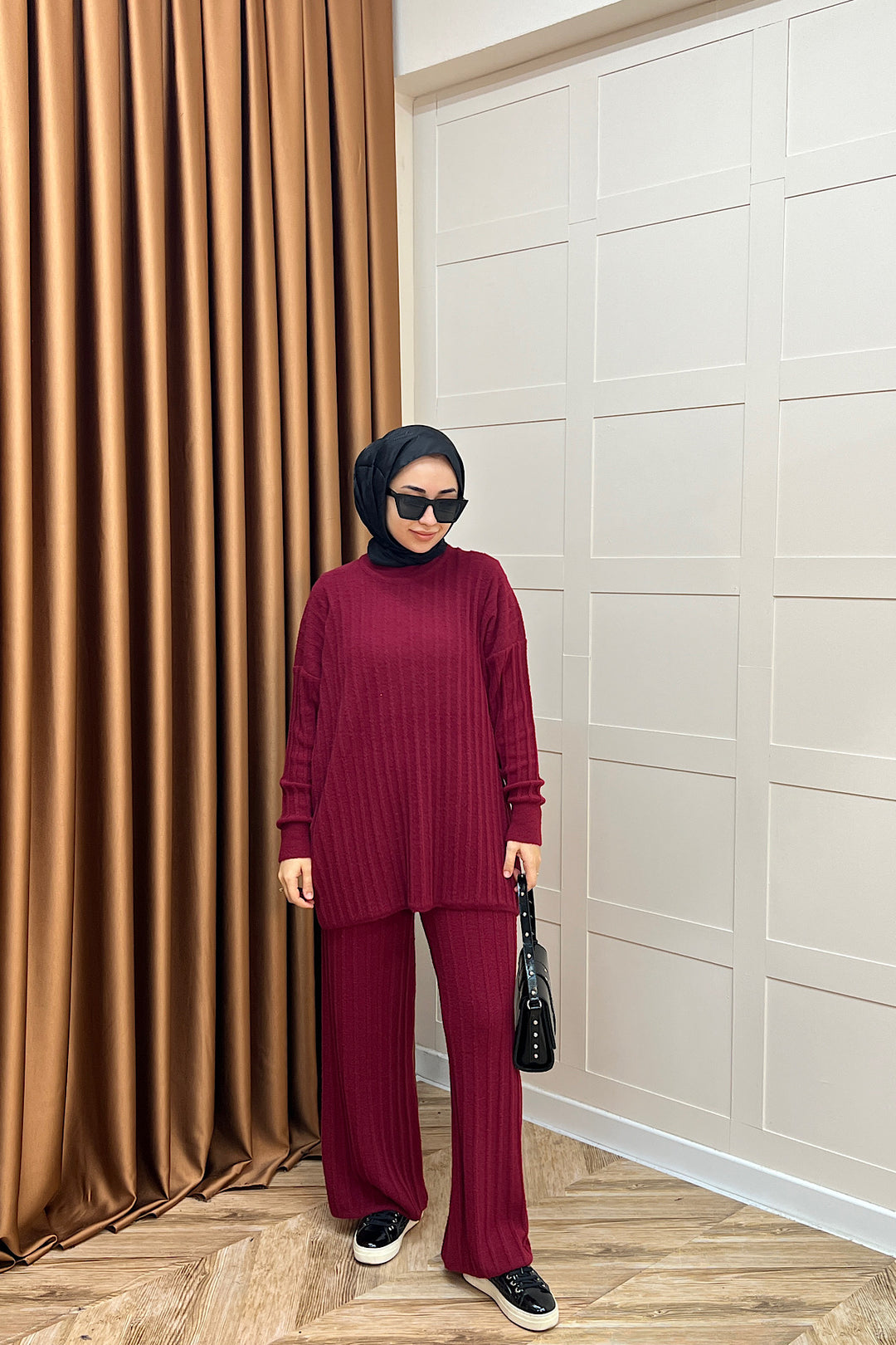 Kripto Keçe Sakal Triko Takım Bordo 25560-BORDO