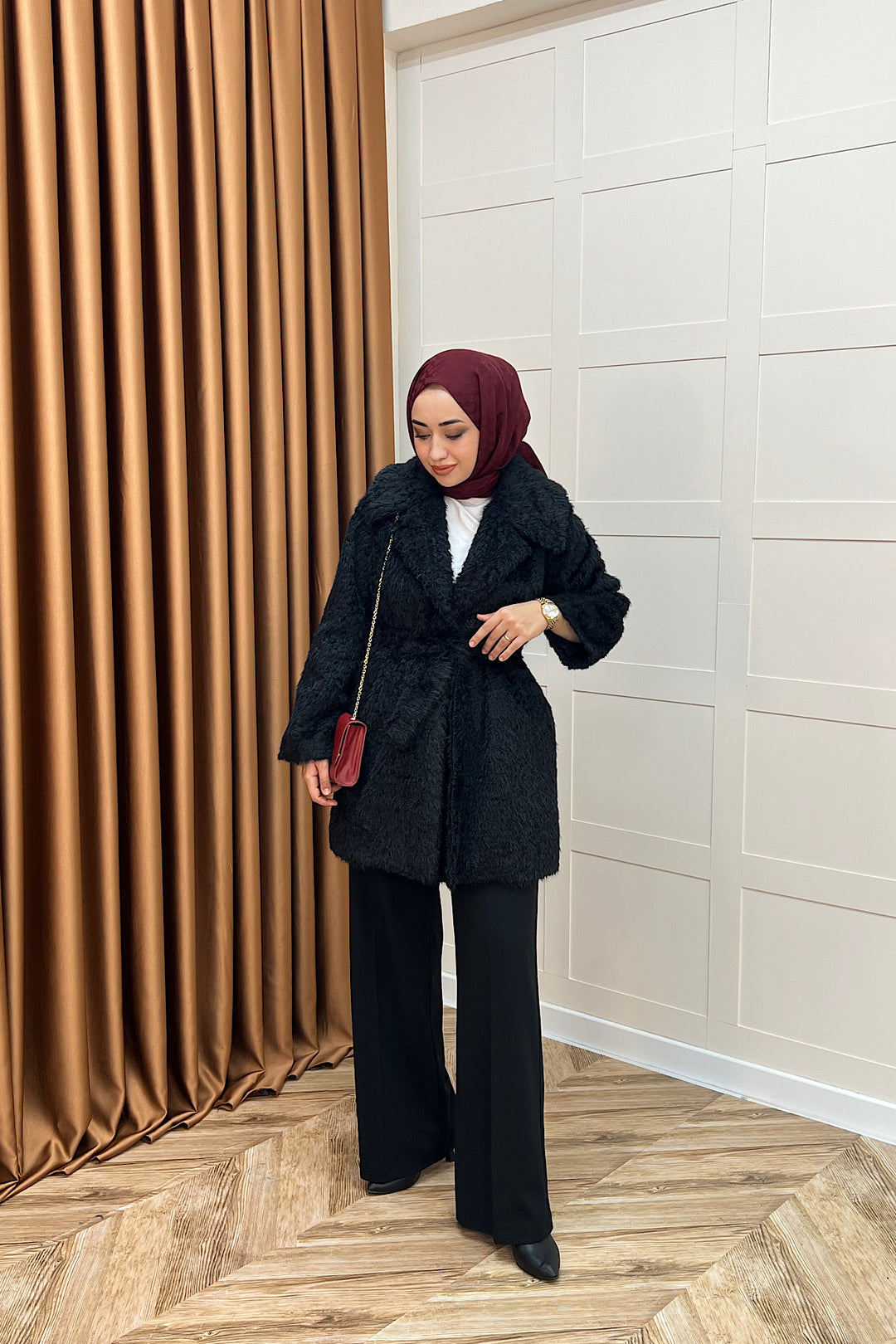 Grok Peluş Kaban Siyah 5523-SIYAH