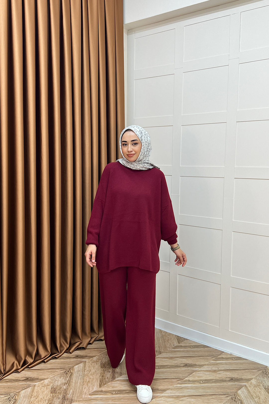 Dilşah Angora İkili Triko Takım Bordo 25650-BORDO