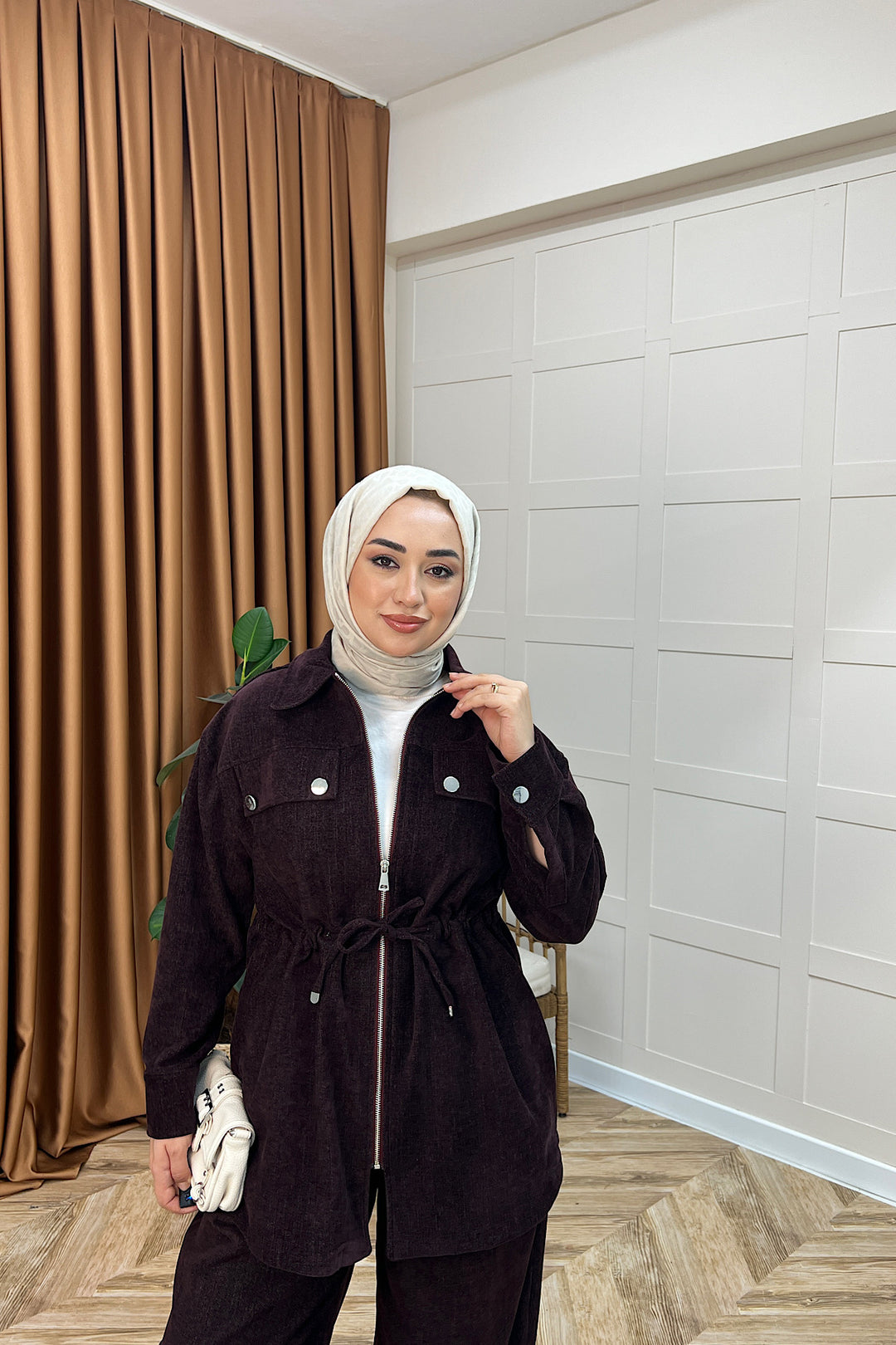 Monaco İkili Takım Mürdüm 74087-MURDUM
