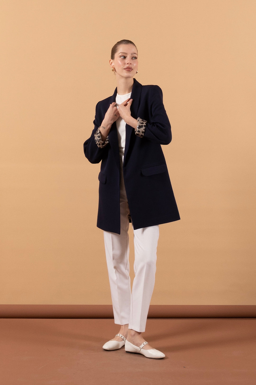 Şal Yaka Blazer Ceket Lacivert 2030-LACIVERT