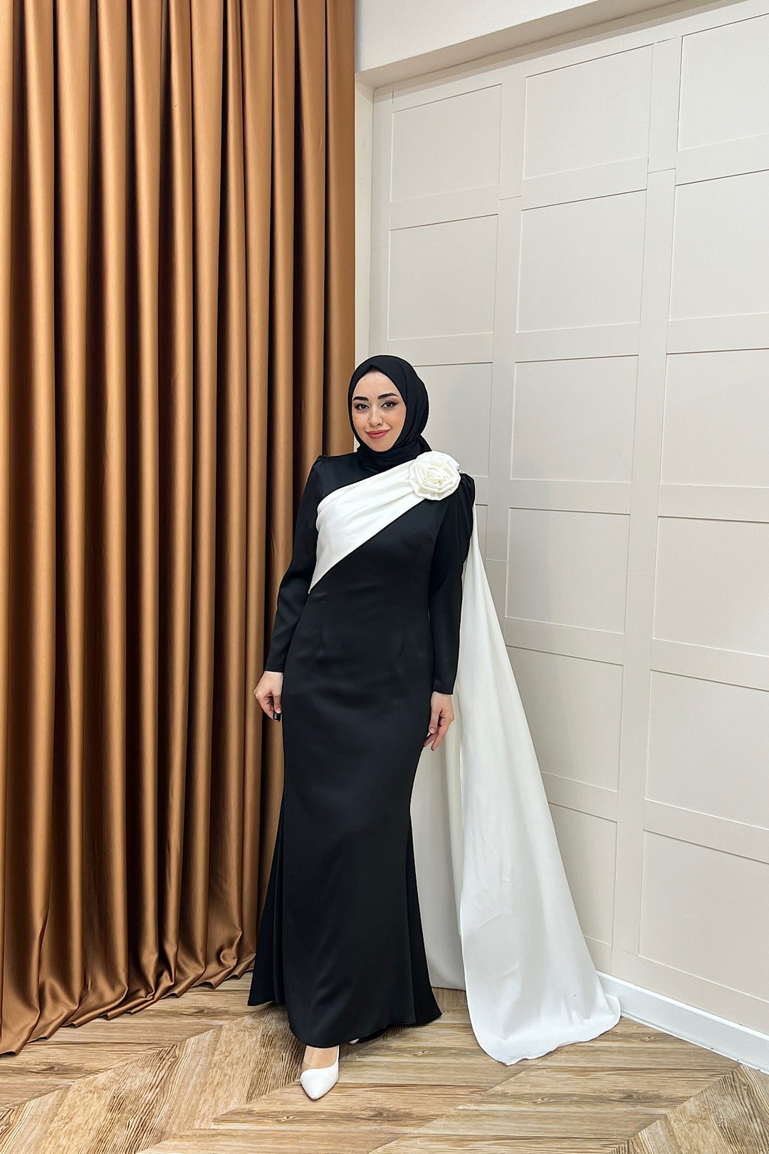 Bianca Saten Abiye Siyah 3090-SIYAH