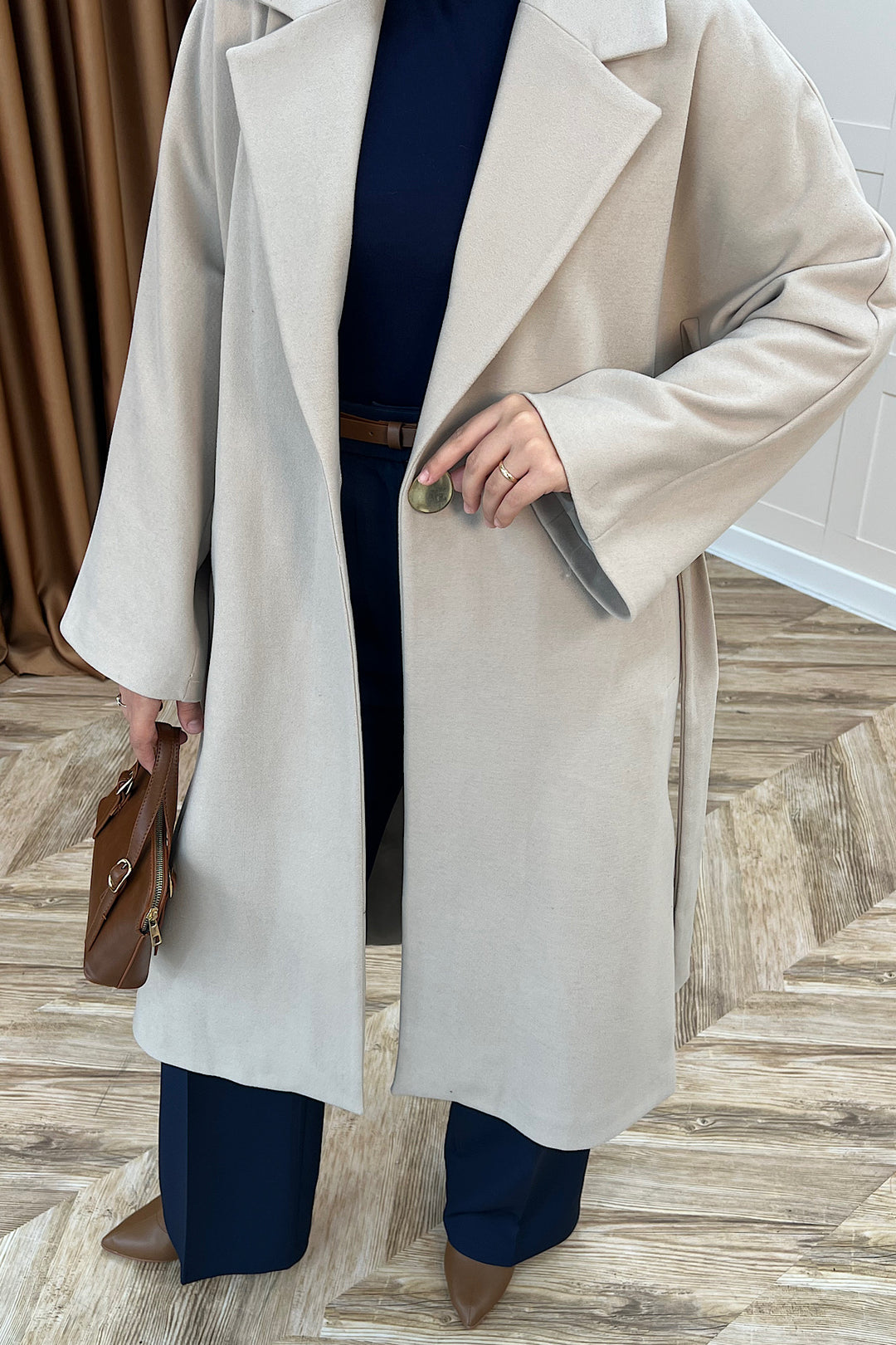 Yıldız Premium Kumaş Kuşaklı Kaban Taş 5515-TAS