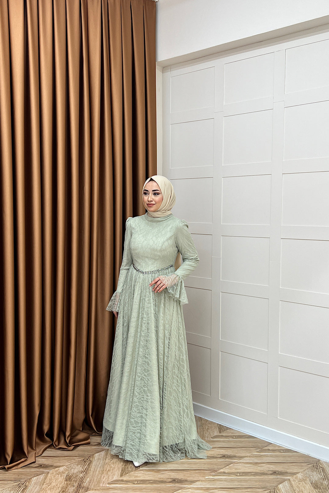 Elena Dantel Abiye Mint 03101-MINT
