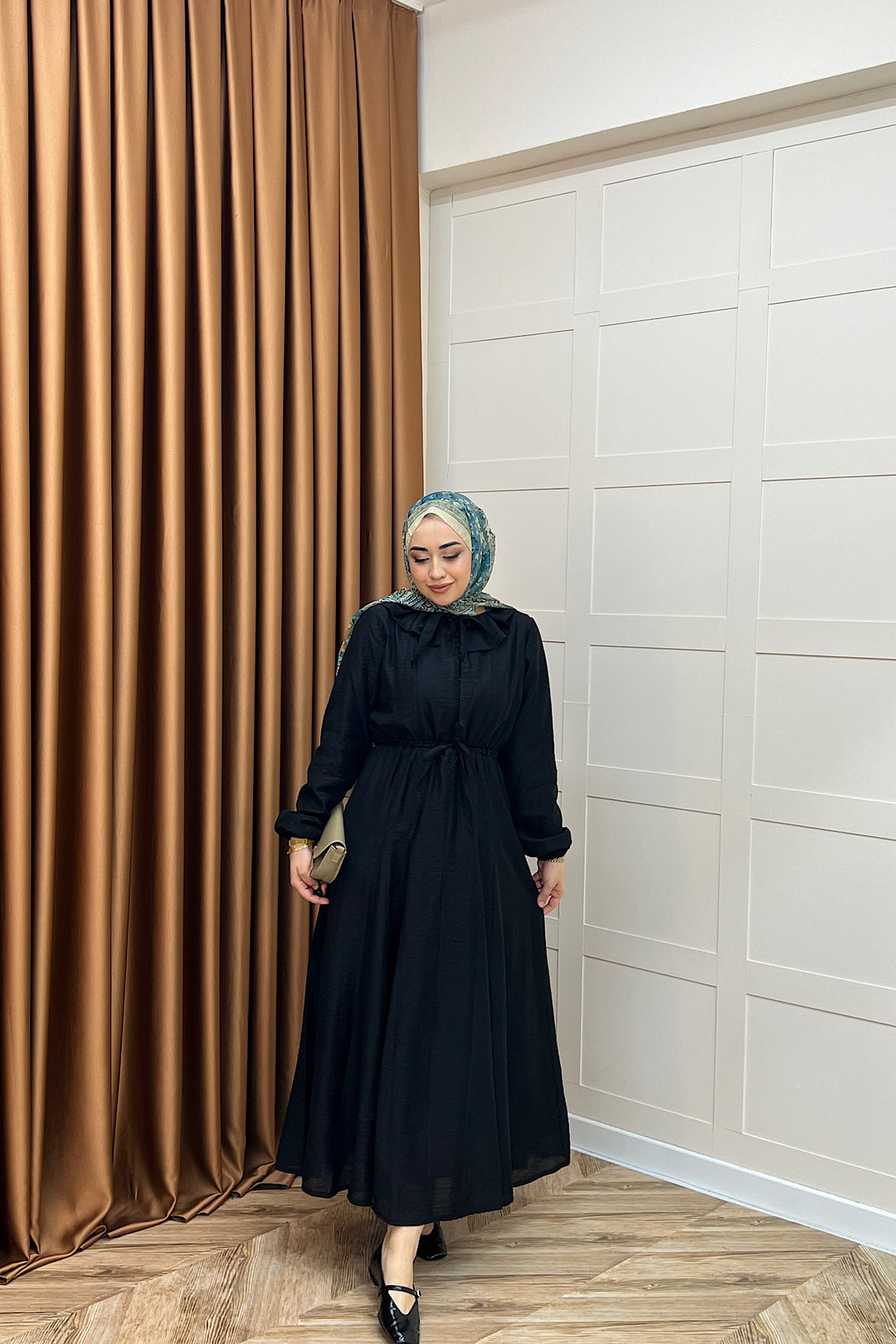 Lena Vual Elbise Siyah 2990-SIYAH