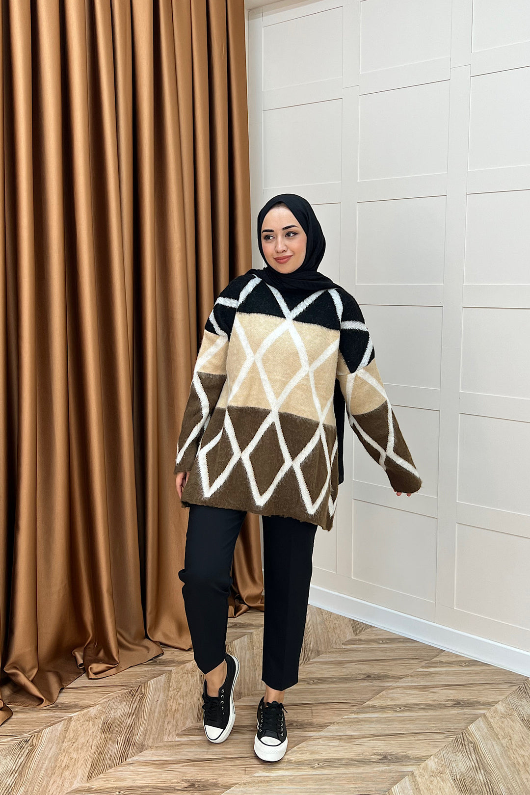 Lones Triko Kazak Kahverengi 241280-KAHVERENGI