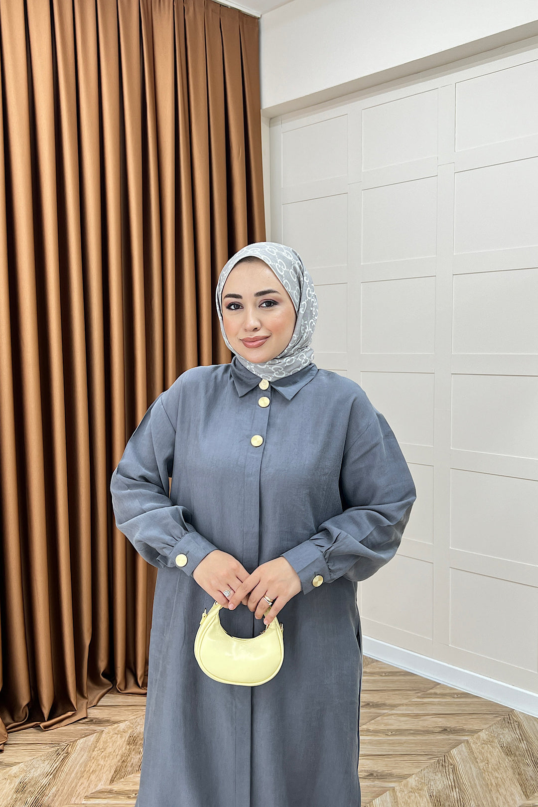 Zaina Uzun Tunik Gri 6523-GRI