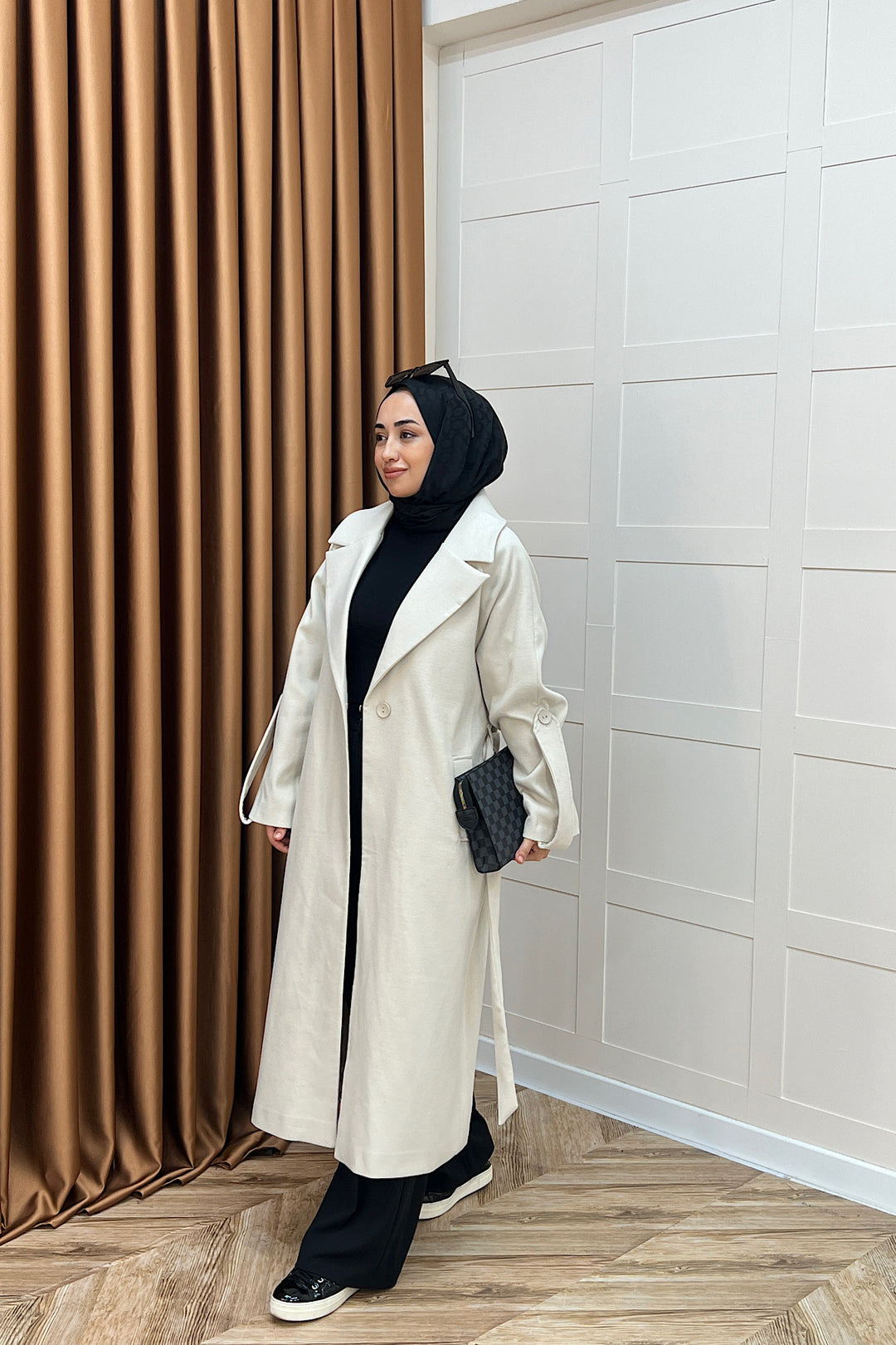 Kol Detay Kaşe Kaban Taş 5522-TAS