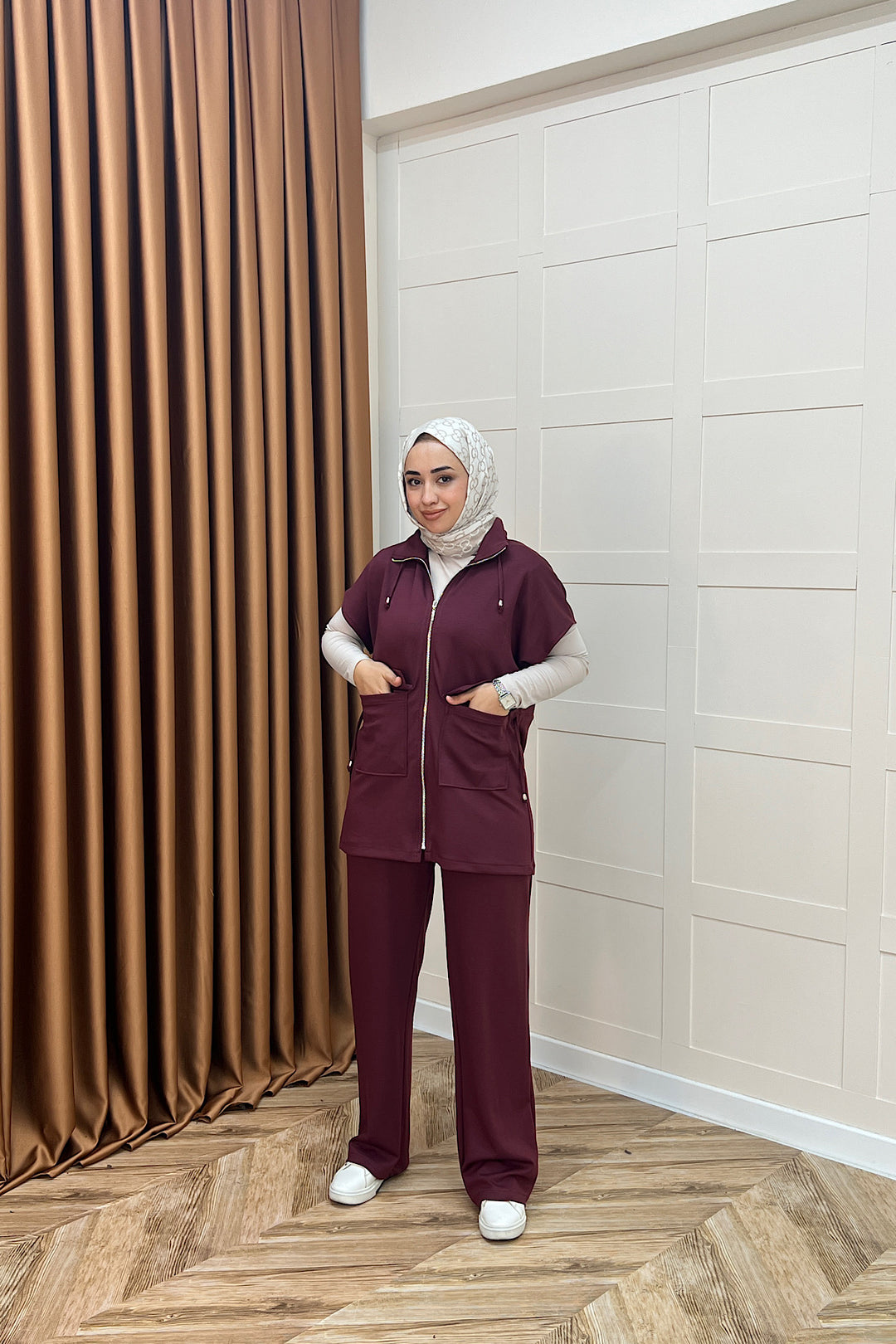 Lia Yelekli Takım Bordo 2023-BORDO