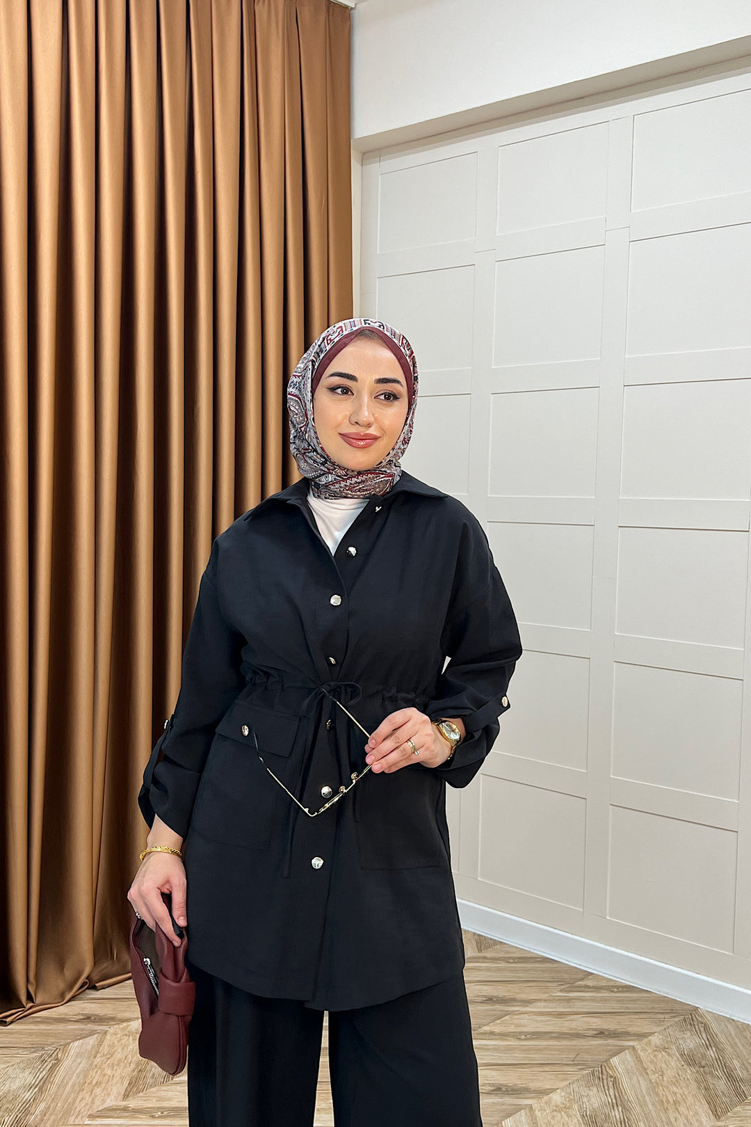 Aria Belden Bağlamalı İkili Takım Siyah 3184-SIYAH