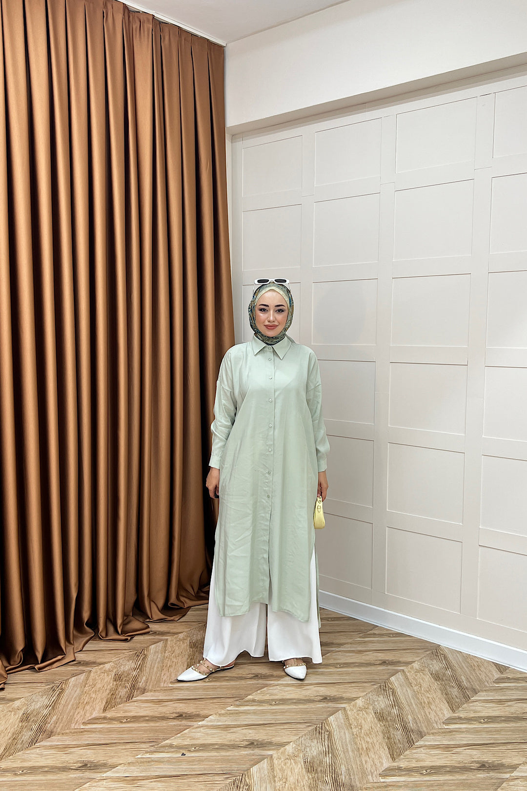 Cupra Uzun Tunik Mint 02760-MINT