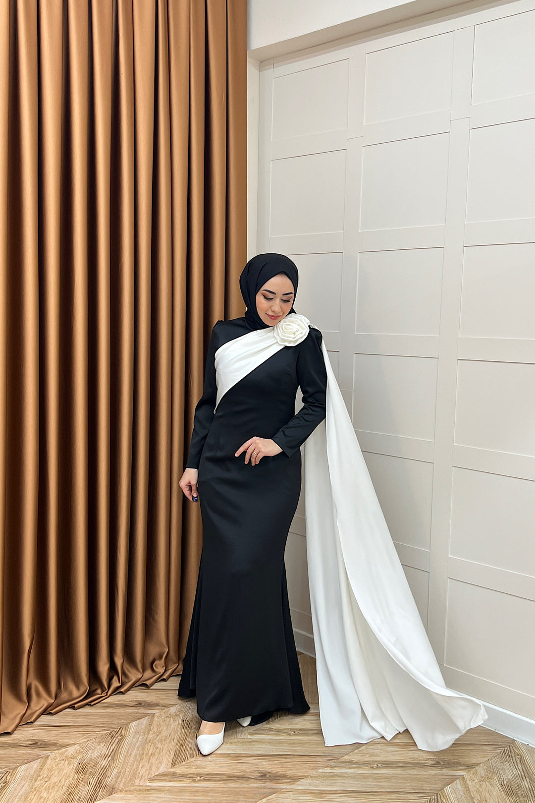 Bianca Saten Abiye Siyah 3090-SIYAH