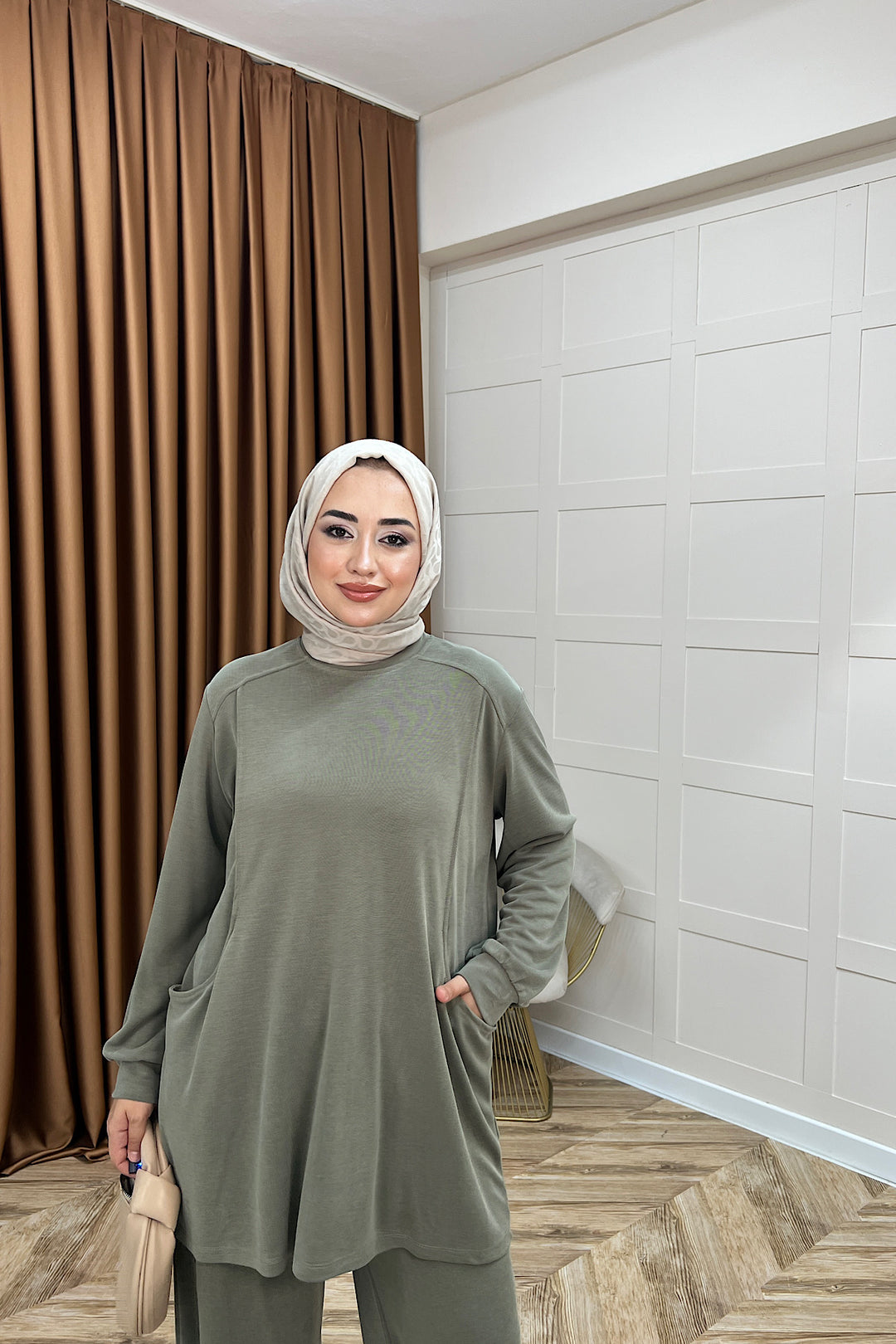 Lucas Cep Detay İkili Takım Yeşil 3052-YESIL