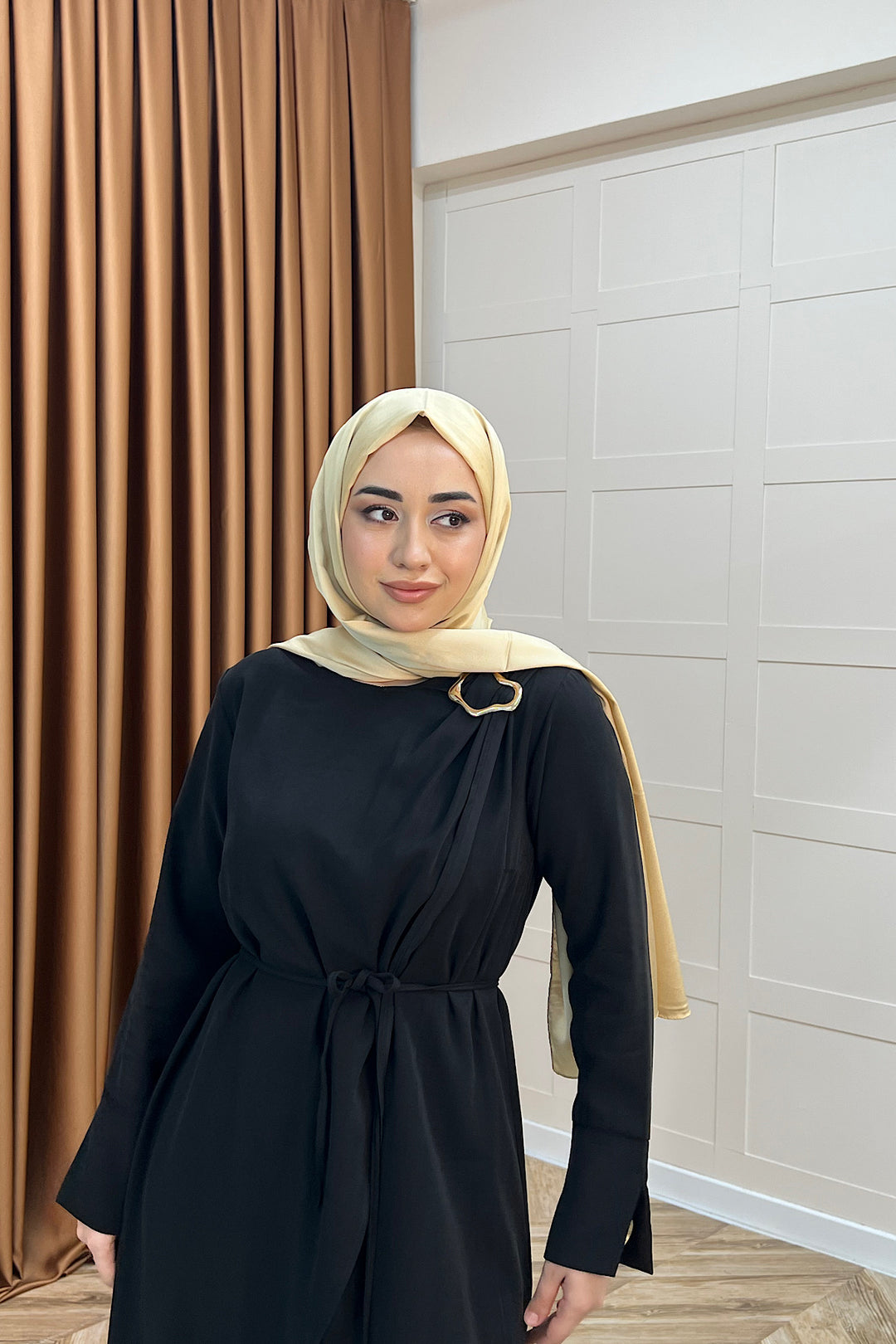 Paria Toka Detay Elbise Siyah 3345-SIYAH