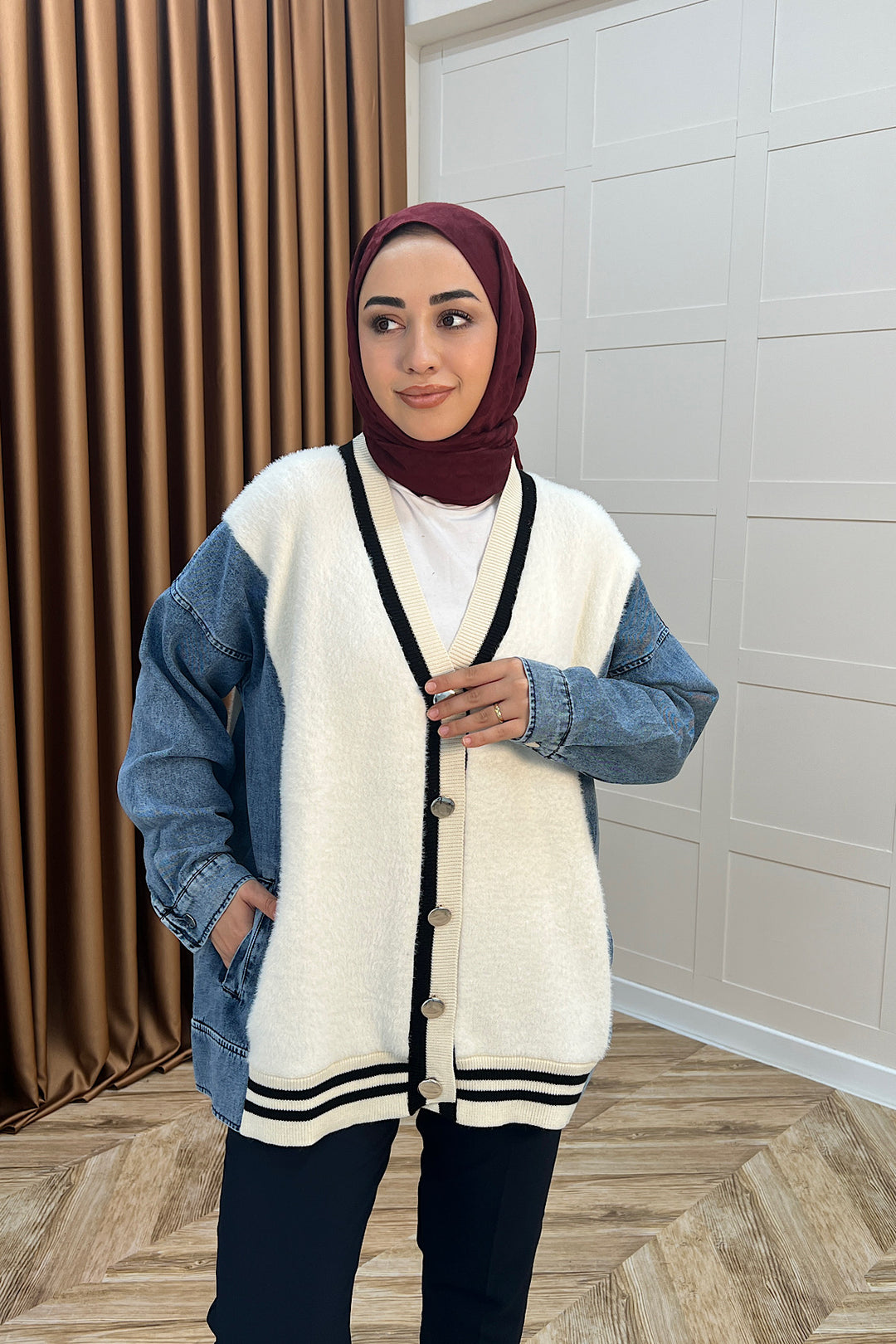 Kedi Sakal Kolej Kot Ceket Ekru 25390-EKRU